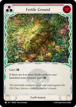 Fertile Ground (Red) (ROS067) [Rosetta] Rainbow Foil - Deck Out Gaming