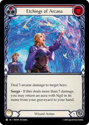 Etchings of Arcana (Red) (ROS189) [Rosetta] Rainbow Foil - Deck Out Gaming