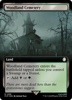 Woodland Cemetery (Extended Art) (Surge Foil) (1056) [Fallout] foil - Deck Out Gaming