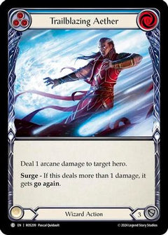 Trailblazing Aether (Blue) (ROS209) [Rosetta] Rainbow Foil - Deck Out Gaming