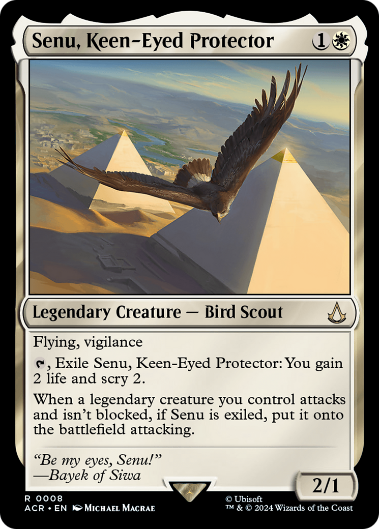 Senu, Keen-Eyed Protector (8) [Assassin's Creed] - Deck Out Gaming
