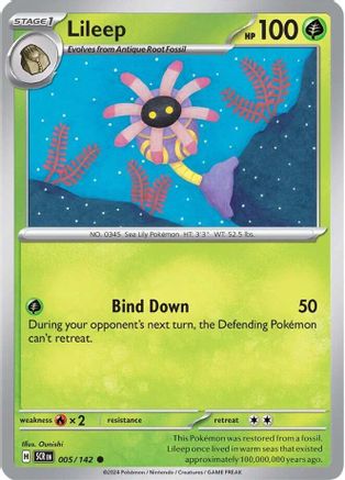 Lileep - 005/142 (5) [SV07: Stellar Crown] Reverse Holofoil - Deck Out Gaming