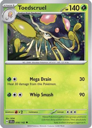 Toedscruel (18) [SV07: Stellar Crown] Reverse Holofoil - Deck Out Gaming