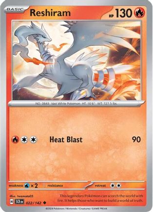 Reshiram (22) [SV07: Stellar Crown] Reverse Holofoil - Deck Out Gaming