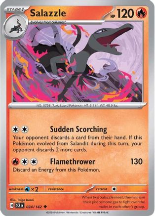 Salazzle (24) [SV07: Stellar Crown] Reverse Holofoil