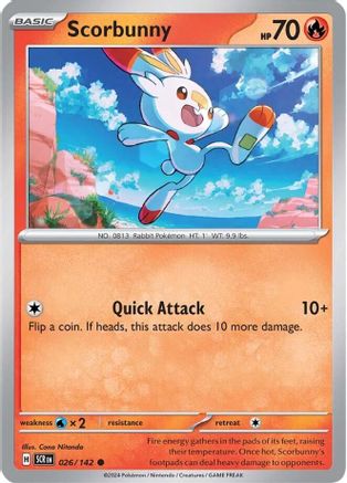 Scorbunny (26) [SV07: Stellar Crown] Reverse Holofoil