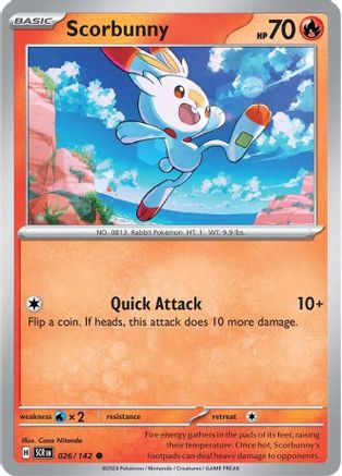 Scorbunny (26) [SV07: Stellar Crown] Reverse Holofoil - Deck Out Gaming