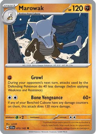 Marowak (73) [SV07: Stellar Crown] Reverse Holofoil