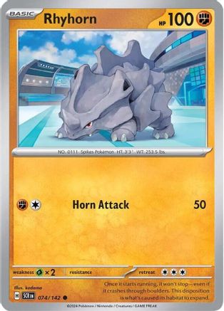 Rhyhorn (74) [SV07: Stellar Crown] Reverse Holofoil - Deck Out Gaming