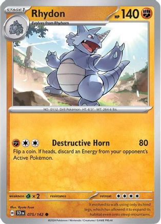 Rhydon (75) [SV07: Stellar Crown] Reverse Holofoil