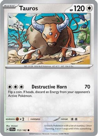 Tauros (112) [SV07: Stellar Crown] Reverse Holofoil - Deck Out Gaming