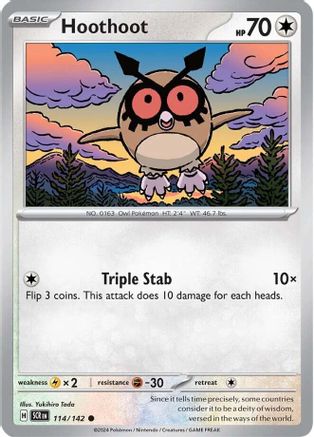 Hoothoot (114) [SV07: Stellar Crown] Reverse Holofoil