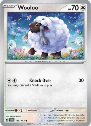 Wooloo (124) [SV07: Stellar Crown] Reverse Holofoil