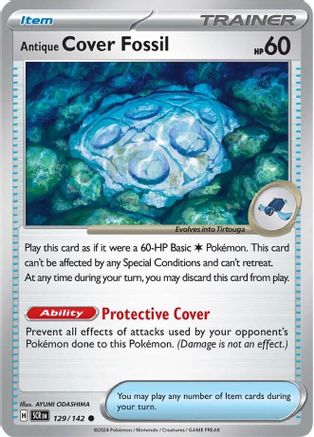 Antique Cover Fossil (129) [SV07: Stellar Crown] Reverse Holofoil