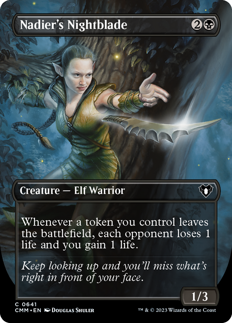 Nadier's Nightblade (Borderless) (641) [Commander Masters] - Deck Out Gaming