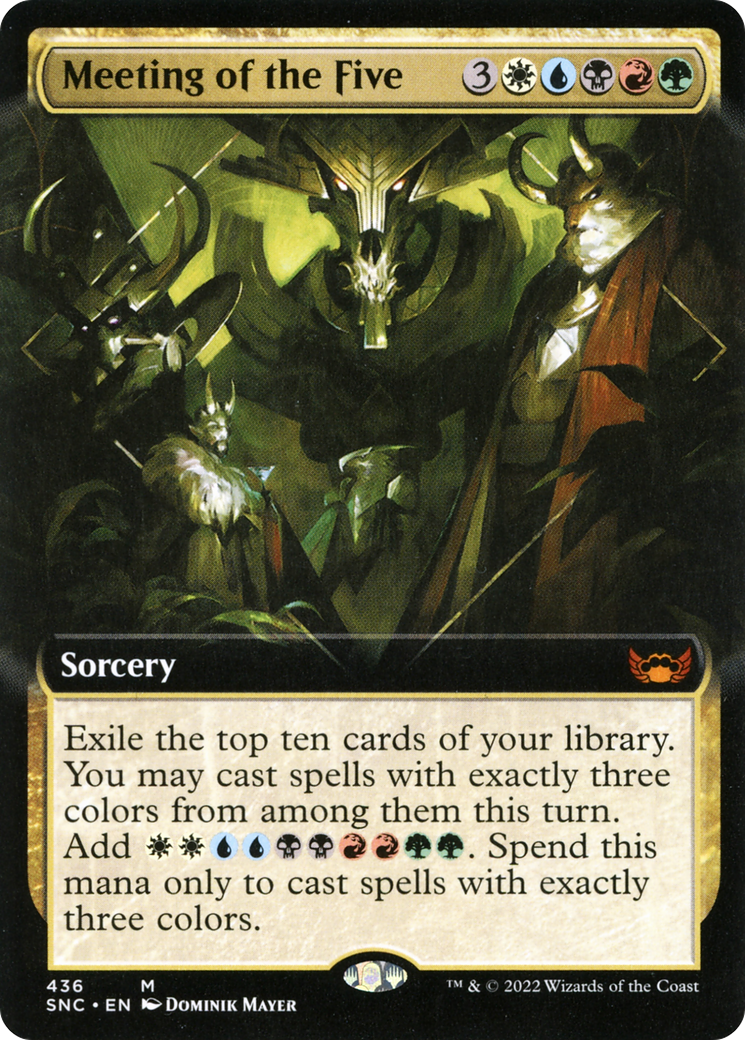 Meeting of the Five (Extended Art) (436) [Streets of New Capenna] foil - Deck Out Gaming