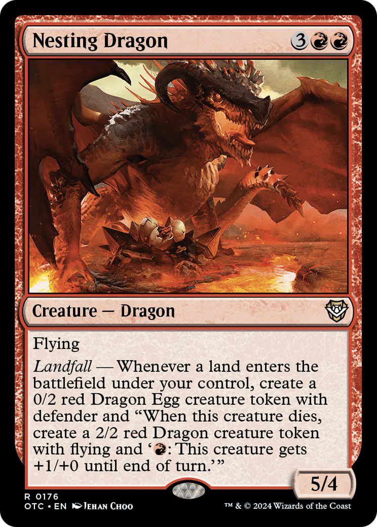 Nesting Dragon (176) [Outlaws of Thunder Junction Commander] - Deck Out Gaming