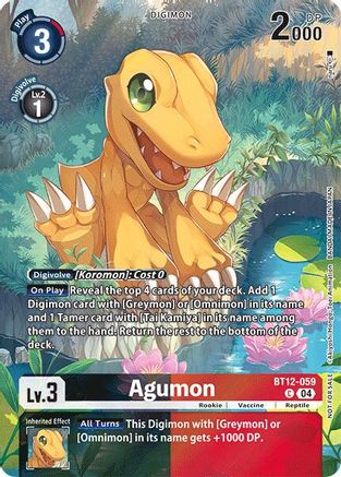 Agumon - BT12-059 (Legend Pack 2024) (BT12-059) [Across Time] Foil - Deck Out Gaming