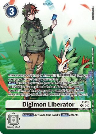 Digimon Liberator - P-151 (Legend Pack 2024) (P-151) [Digimon Promotion Cards] Foil - Deck Out Gaming