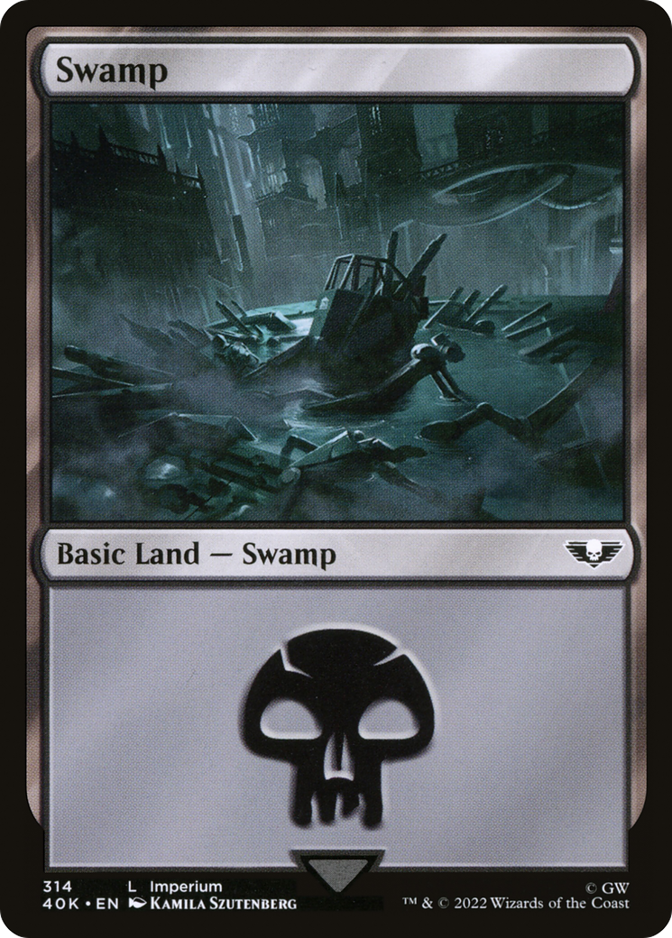 Swamp (314) (314) [Universes Beyond: Warhammer 40,000] - Deck Out Gaming