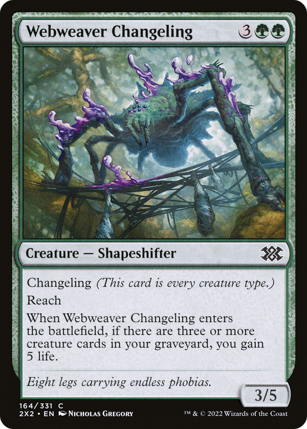 Webweaver Changeling (164) [Double Masters 2022] - Deck Out Gaming