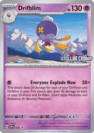 Drifblim - 135 (135) [SV: Scarlet & Violet Promo Cards] Holofoil - Deck Out Gaming