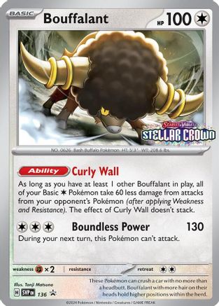Bouffalant - SVP136 (136) [SV: Scarlet & Violet Promo Cards] Holofoil - Deck Out Gaming