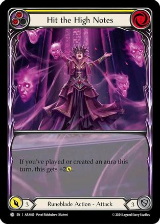 Hit the High Notes (Yellow) (ARA019) [Blitz Deck: Rosetta - Aurora] - Deck Out Gaming