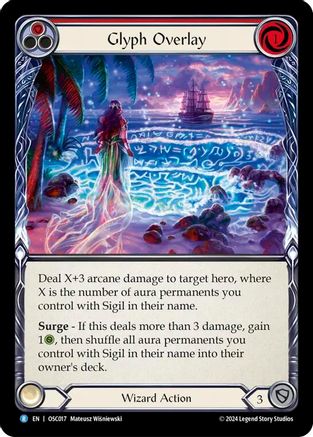 Glyph Overlay (Red) (OSC017) [Blitz Deck: Rosetta - Oscilio] - Deck Out Gaming