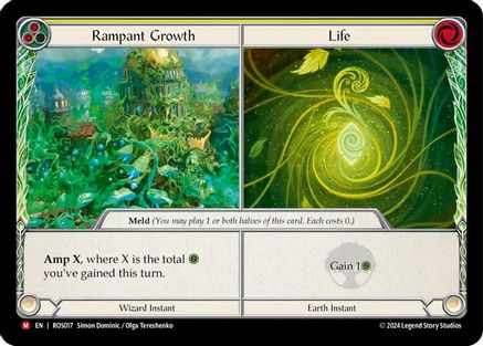 Rampant Growth // Life (ROS017) [Rosetta] Rainbow Foil - Deck Out Gaming