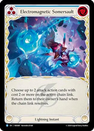 Electromagnetic Somersault (Blue) (ROS087) [Rosetta] Rainbow Foil - Deck Out Gaming
