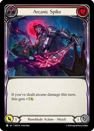 Arcanic Spike (Red) (ROS134) [Rosetta] Rainbow Foil - Deck Out Gaming