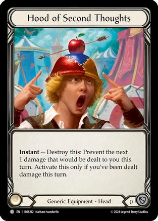 Hood of Second Thoughts (ROS212) [Rosetta] Cold Foil - Deck Out Gaming