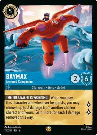Baymax - Armored Companion (157/204) [Azurite Sea] Cold Foil - Deck Out Gaming
