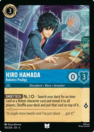 Hiro Hamada - Robotics Prodigy (145/204) [Azurite Sea] Cold Foil - Deck Out Gaming