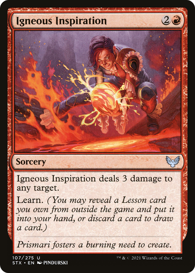 Igneous Inspiration (107) [Strixhaven: School of Mages] foil - Deck Out Gaming