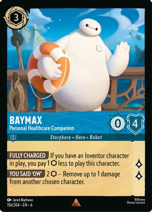 Baymax - Personal Healthcare Companion (156/204) [Azurite Sea] Cold Foil - Deck Out Gaming