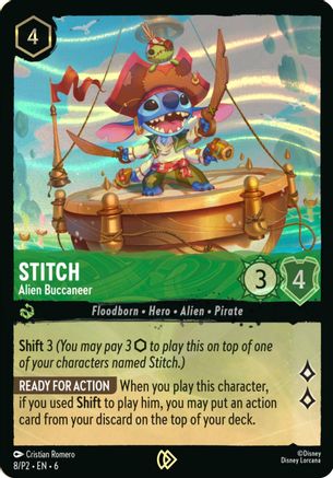 Stitch - Alien Buccaneer (Stitch Collector's Gift Set Promo) (8) [Disney Lorcana Promo Cards] Holofoil - Deck Out Gaming
