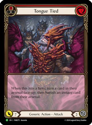 Tongue Tied (Extended Art) - FAB273 (FAB273) [Flesh and Blood: Promo Cards] Rainbow Foil - Deck Out Gaming