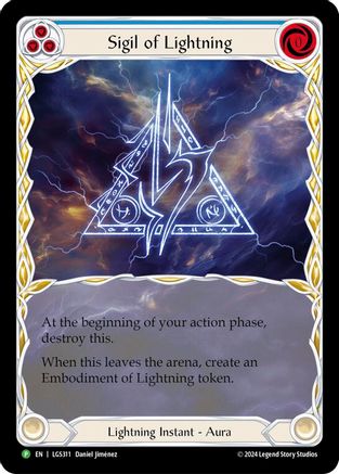Sigil of Lightning (Extended Art) - LGS311 (LGS311) [Flesh and Blood: Promo Cards] Rainbow Foil - Deck Out Gaming