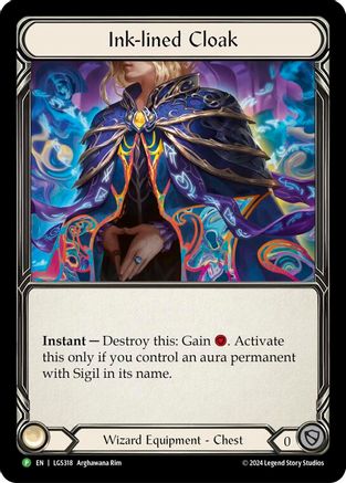Ink-lined Cloak - LGS318 (LGS318) [Flesh and Blood: Promo Cards] Rainbow Foil - Deck Out Gaming