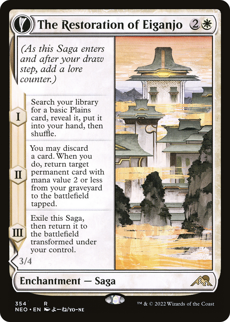 The Restoration of Eiganjo (Showcase) (354) [Kamigawa: Neon Dynasty] foil - Deck Out Gaming