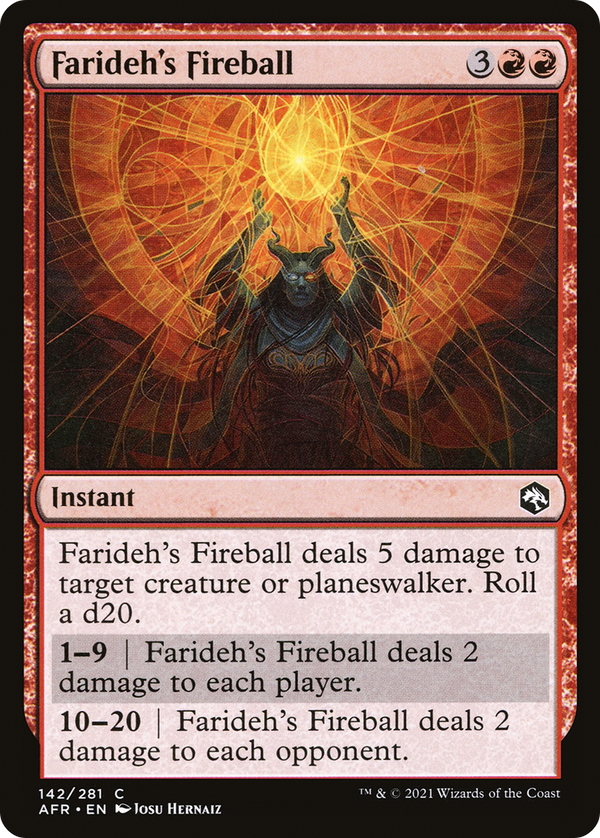 Farideh's Fireball (142) [Adventures in the Forgotten Realms] foil - Deck Out Gaming