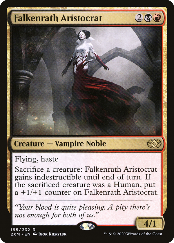 Falkenrath Aristocrat (195) [Double Masters] - Deck Out Gaming