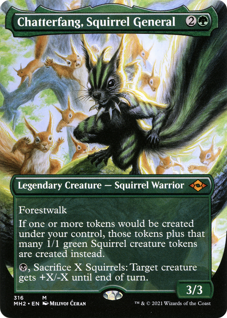 Chatterfang, Squirrel General (Borderless) (316) [Modern Horizons 2] foil - Deck Out Gaming