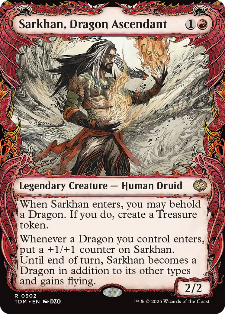 Sarkhan, Dragon Ascendant (0302) (Showcase) (302) [Tarkir: Dragonstorm] foil - Deck Out Gaming