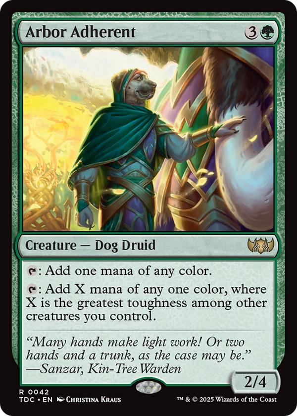 Arbor Adherent (42) [Commander: Tarkir: Dragonstorm] - Deck Out Gaming