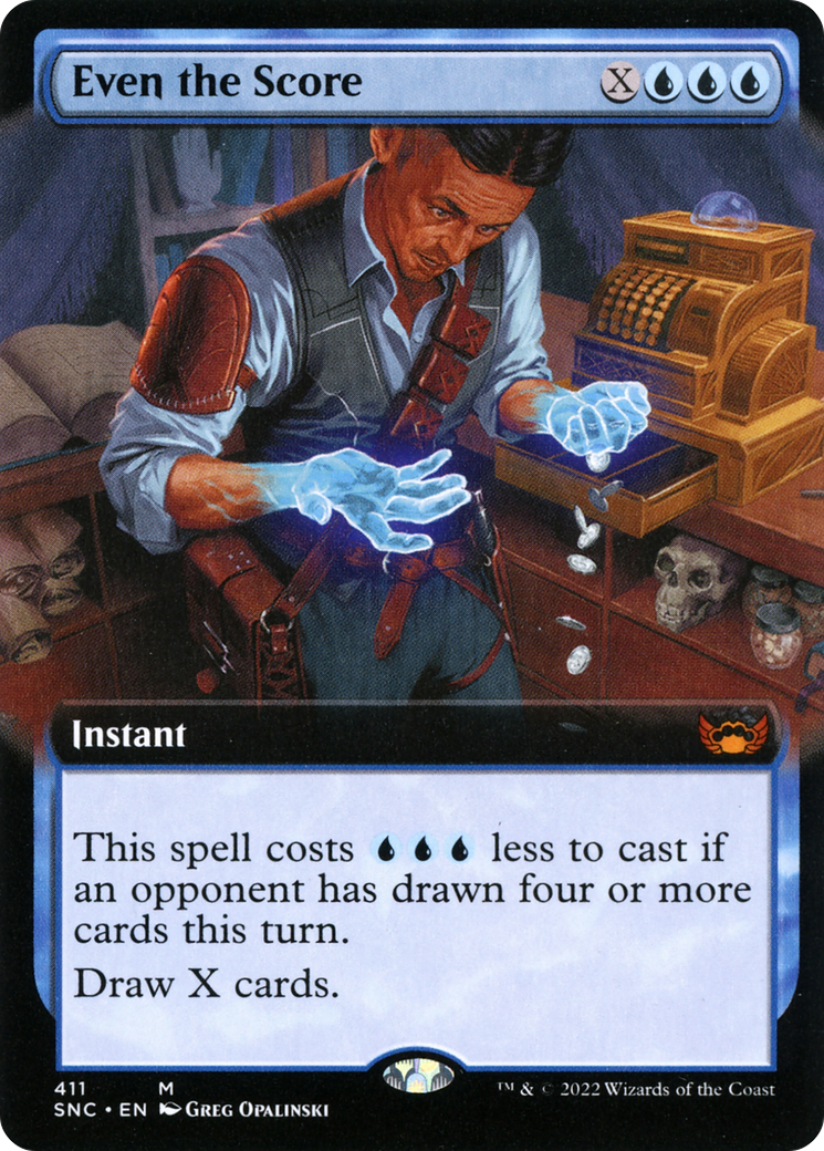 Even the Score (Extended Art) (411) [Streets of New Capenna] foil - Deck Out Gaming