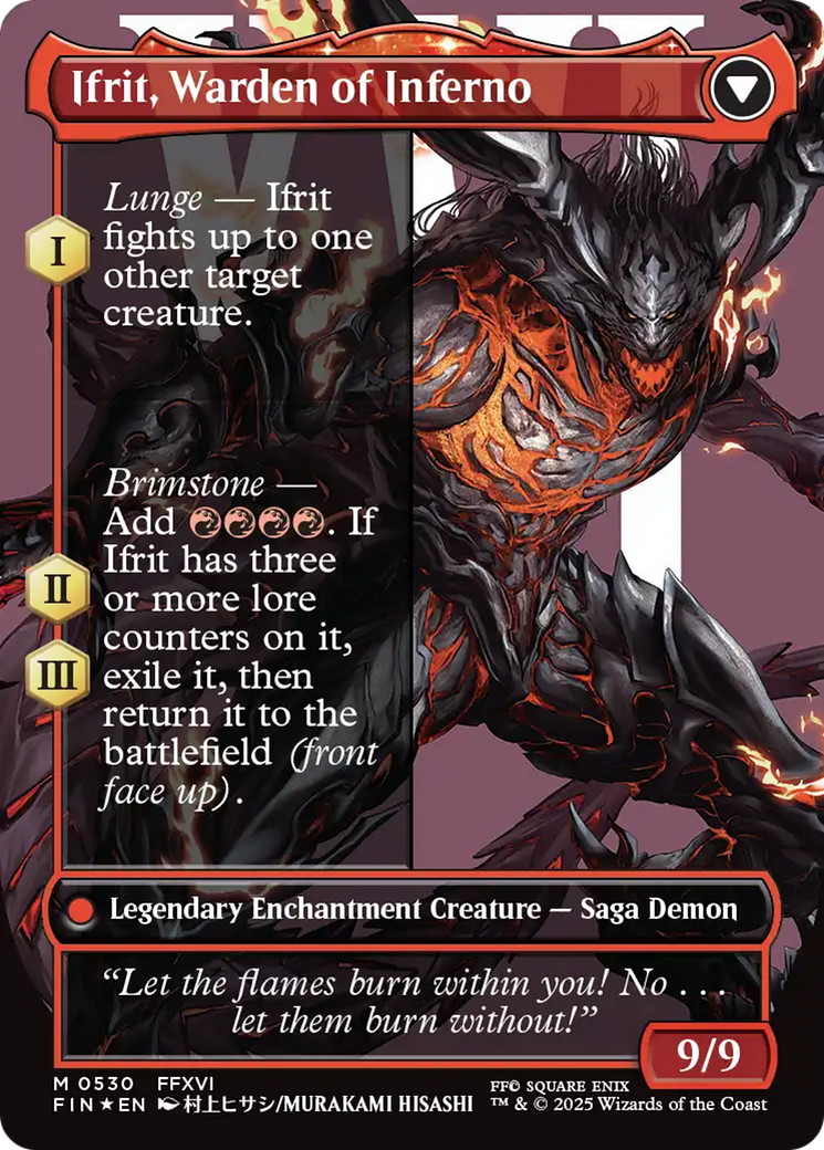 Clive, Ifrit's Dominant // Ifrit, Warden of Inferno (530) (Surge Foil) [FINAL FANTASY] foil - Deck Out Gaming