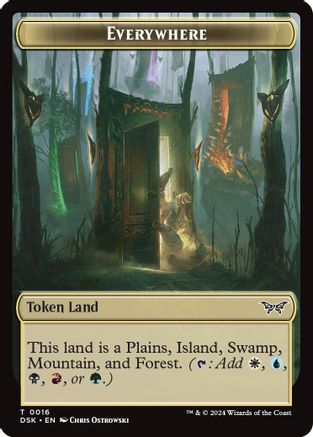 Everywhere // Copy Double-Sided Token (16) [Duskmourn: House of Horror] foil - Deck Out Gaming